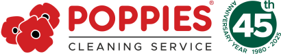 Poppies logo with 45th