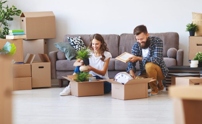 A,Happy,Young,Married,Couple,Moves,To,New,Apartment