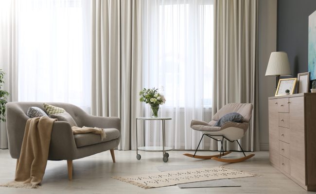 Modern,Living,Room,Interior,With,Beautiful,Curtains,On,Window